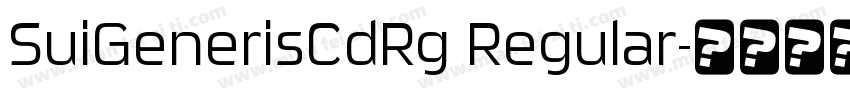 SuiGenerisCdRg Regular字体转换